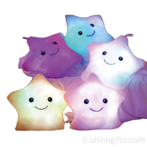 Cuscino stellare colorato cuscino luminoso peluche bambola